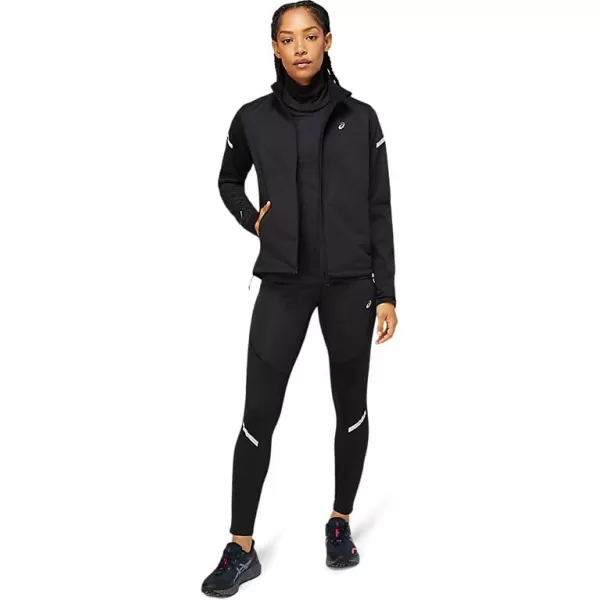 imageASICS Womens LITESHOW JACKET ApparelPerformance Black Heather