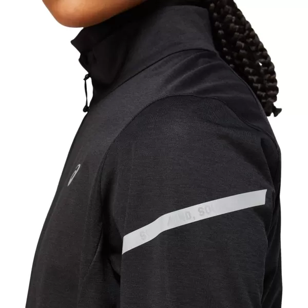 imageASICS Womens LITESHOW JACKET ApparelPerformance Black Heather