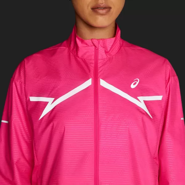 imageASICS Womens LITESHOW JACKET RUNNING ApparelPink Glo