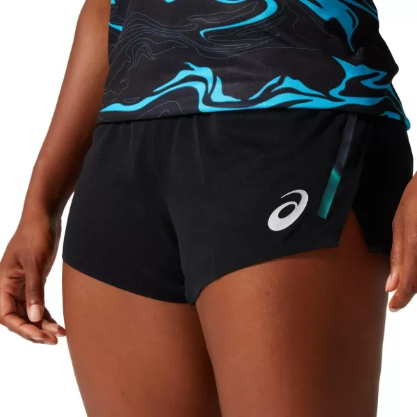 imageASICS Womens Light Knit Short Track  Field ApparelPerformance Black