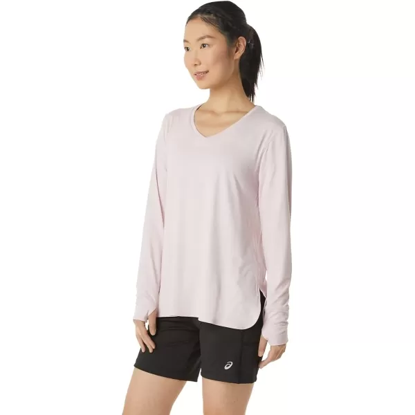 imageASICS Womens Long Sleeve Heather TOP Training ApparelBarely Rose Heather