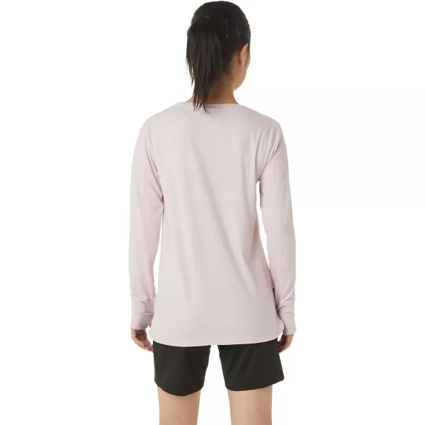 imageASICS Womens Long Sleeve Heather TOP Training ApparelBarely Rose Heather