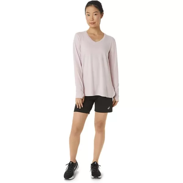 imageASICS Womens Long Sleeve Heather TOP Training ApparelBarely Rose Heather