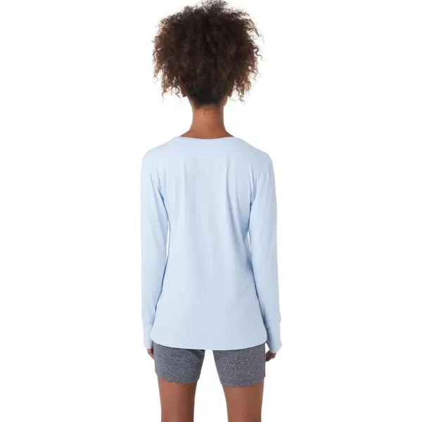 imageASICS Womens Long Sleeve Heather TOP Training ApparelSoft Sky Heather