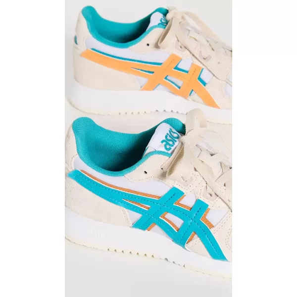 imageASICS Womens Lyte Classic Sportstyle ShoeBeigeBlueOrange