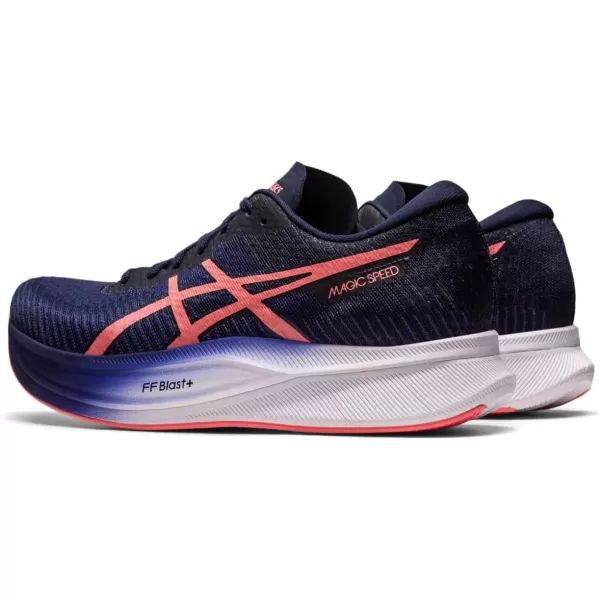 imageASICS Womens Magic Speed 2 Running ShoesIndigo BluePapaya