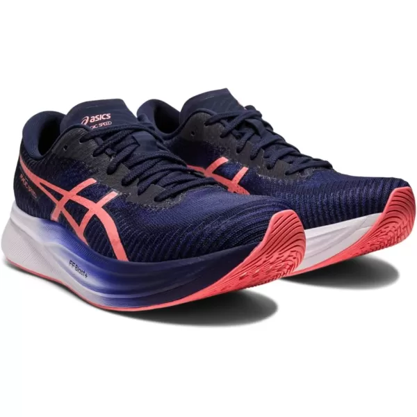 imageASICS Womens Magic Speed 2 Running ShoesIndigo BluePapaya