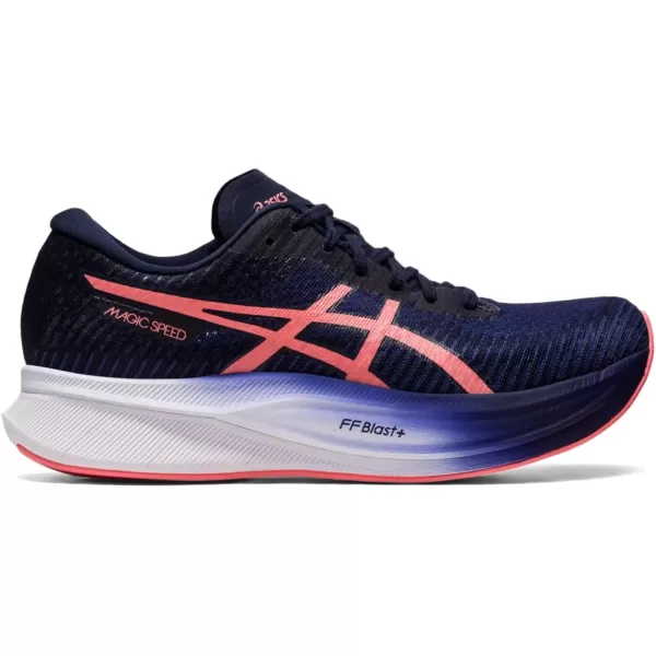 imageASICS Womens Magic Speed 2 Running ShoesIndigo BluePapaya