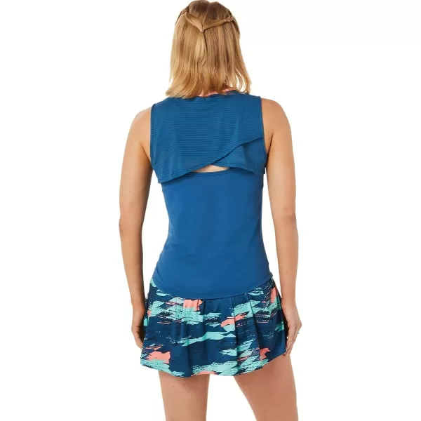 imageASICS Womens Match ACTIBREEZE Tank Tennis ApparelOasis GreenLight Indigo