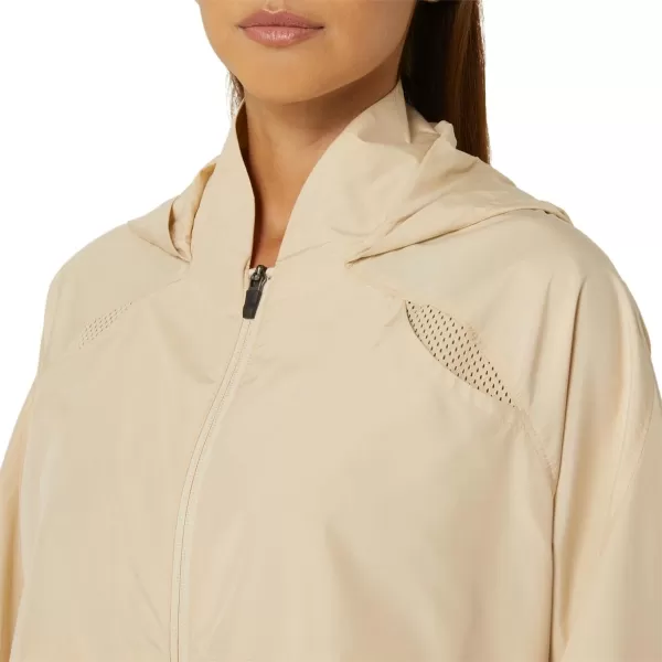imageASICS Womens NAGINO ACTIBREEZE WOVEN JACKET TRAINING ApparelBeige