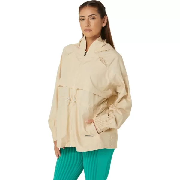 imageASICS Womens NAGINO ACTIBREEZE WOVEN JACKET TRAINING ApparelBeige