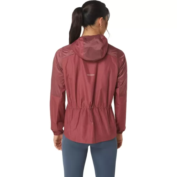 imageASICS Womens NAGINO PACKABLE RUN JACKET ApparelBrisket Red