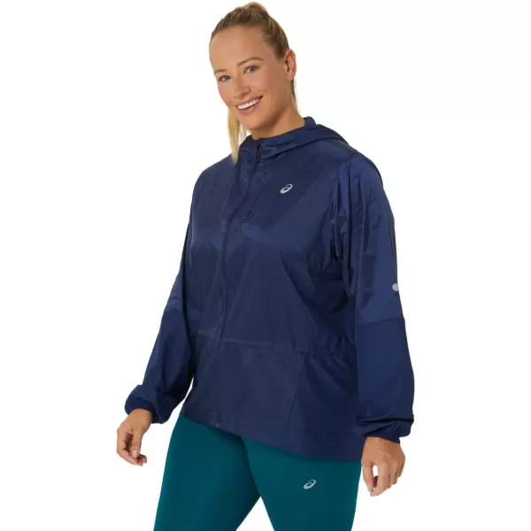 imageASICS Womens NAGINO RUN PACKABLE JACKET RUNNING ApparelBlue Expanse
