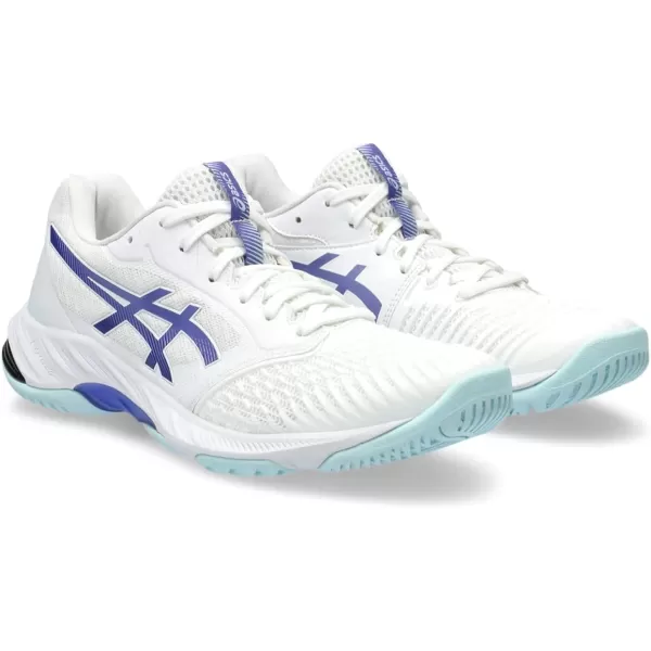 imageASICS Womens Netburner Ballistic FlyteFoam 3 Volleyball ShoesWhiteBlue Violet