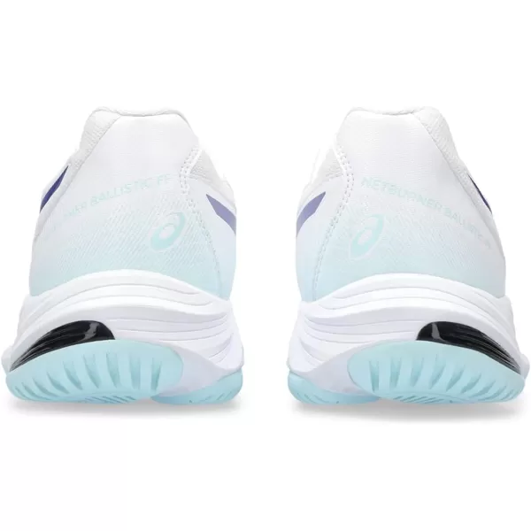 imageASICS Womens Netburner Ballistic FlyteFoam 3 Volleyball ShoesWhiteBlue Violet