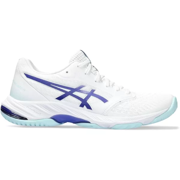 imageASICS Womens Netburner Ballistic FlyteFoam 3 Volleyball ShoesWhiteBlue Violet
