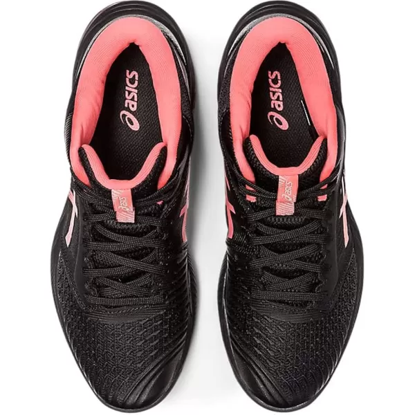 imageASICS Womens Netburner Ballistic FlyteFoam Mid Top 3 Volleyball ShoesBlackPapaya