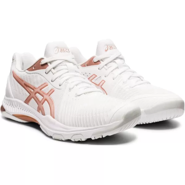 imageASICS Womens Netburner Ballistic FlyteFoam Volleyball ShoesWhiteRose Gold
