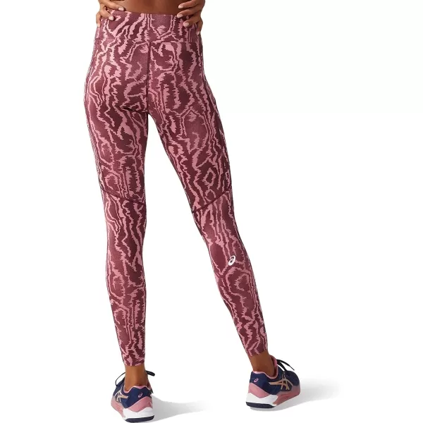 imageASICS Womens New Strong 92 Printed Tights ApparelDeep Mars Print