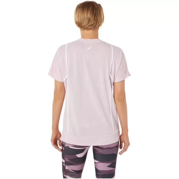 imageASICS Womens New Strong 92 Short Sleeve TOP Tennis ApparelBarely RoseBrilliant White