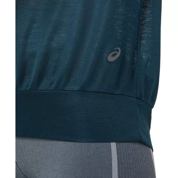 imageASICS Womens Open Back Short Sleeve TOP Training ApparelFrench Blue