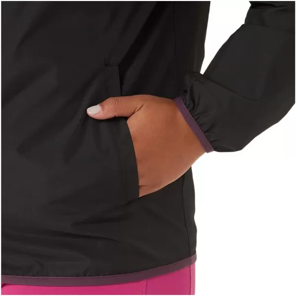 imageASICS Womens PACKABLE JACKET Running ApparelPerformance BlackDeep Plum