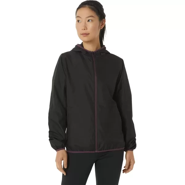 imageASICS Womens PACKABLE JACKET Running ApparelPerformance BlackDeep Plum