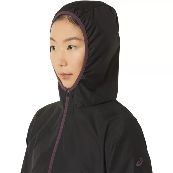 imageASICS Womens PACKABLE JACKET Running ApparelPerformance BlackDeep Plum