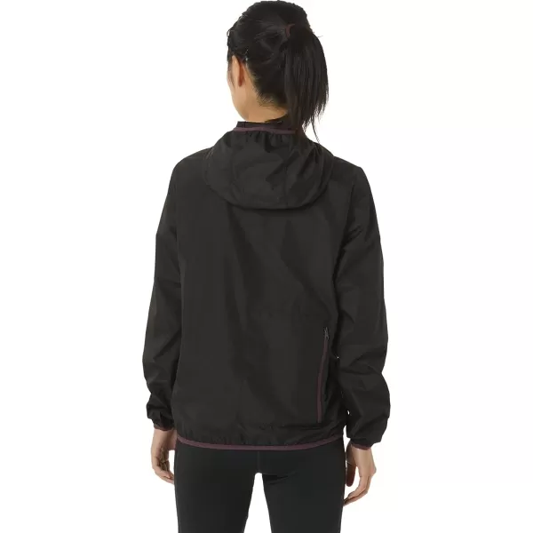 imageASICS Womens PACKABLE JACKET Running ApparelPerformance BlackDeep Plum