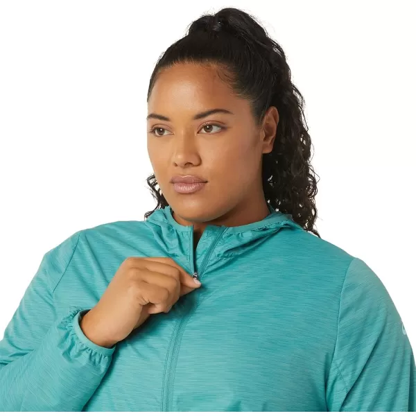 imageASICS Womens PACKABLE JACKET Running ApparelSage SpacedyeClear Blue