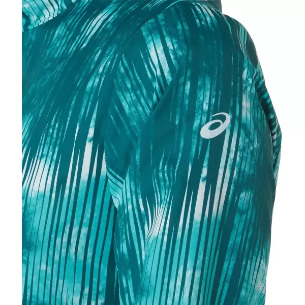 imageASICS Womens PACKABLE JACKET Running ApparelSea Glass Tie Dye Print