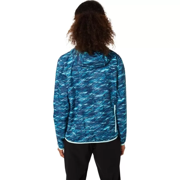 imageASICS Womens PACKABLE JACKET Running ApparelTeal PrintFresh Ice