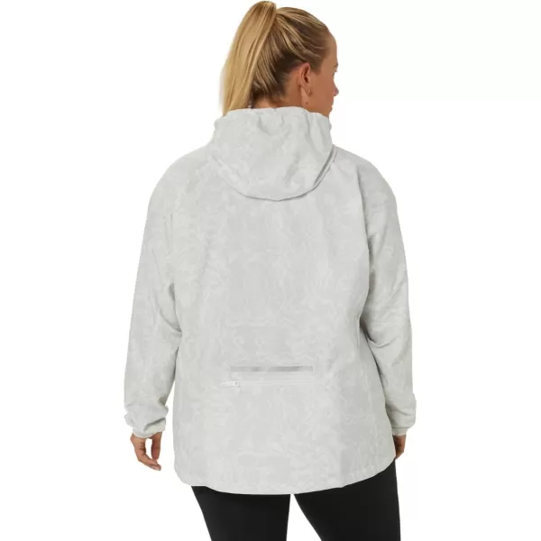 imageASICS Womens PR LYTE PACKABLE JACKET ApparelWhiteGlacier Grey Suminashi Print