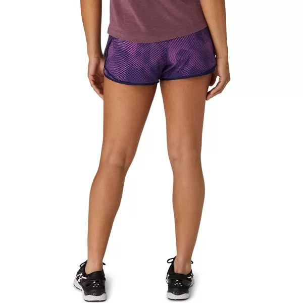imageASICS Womens PR Lyte 25 Run Short ApparelDigital Grape PrintPeacoat