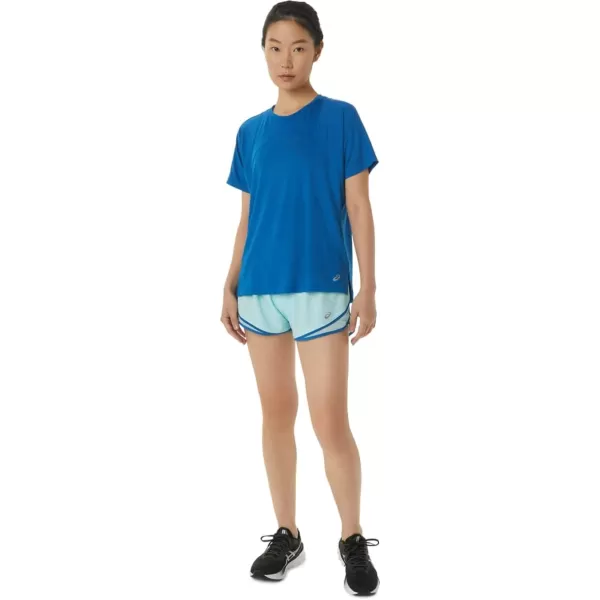 imageASICS Womens PR Lyte 25IN Run Short Running ApparelClear Blue SpacedyeLake Drive