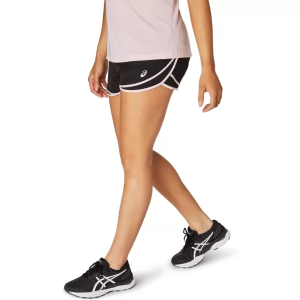imageASICS Womens PR Lyte 25IN Run Short Running ApparelPerformance Black EmbossPink Salt
