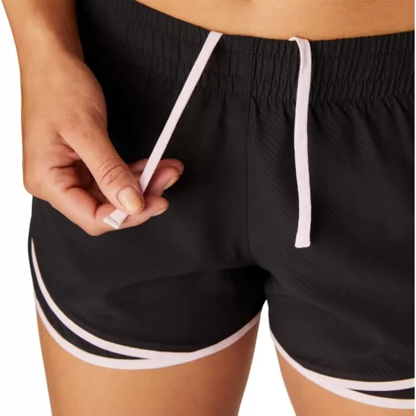 imageASICS Womens PR Lyte 25IN Run Short Running ApparelPerformance Black EmbossPink Salt