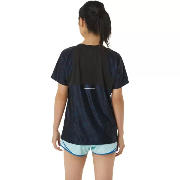 imageASICS Womens PR Lyte Run Short Sleeve ApparelNight ShadeLake Drive Print
