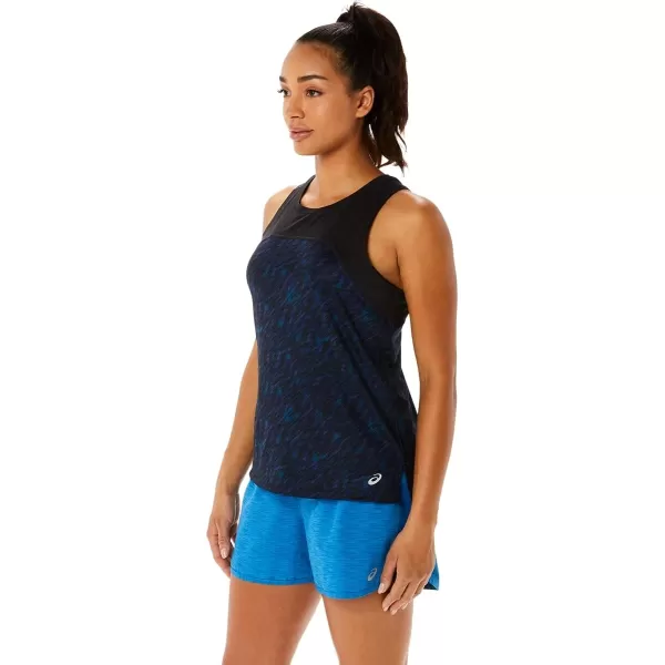 imageASICS Womens PR Lyte Run Tank ApparelNight ShadeLake Drive Print