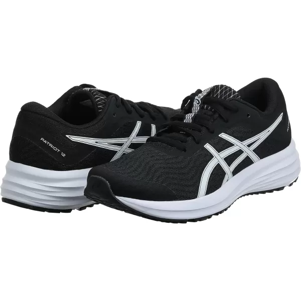 imageASICS Womens Patriot 12 Running ShoesBlackWhite