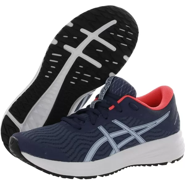 imageASICS Womens Patriot 12 Running ShoesThunder BlueSoft Sky