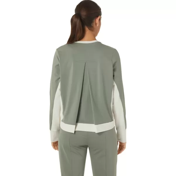 imageASICS Womens REPURPOSED Flare TOP Training ApparelLichen GreenBirch