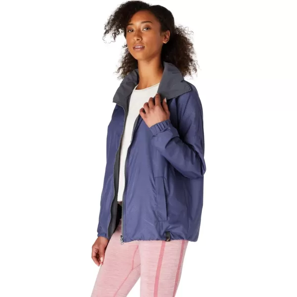 imageASICS Womens REVERSIBLE JACKET Running ApparelThunder BlueCarrier Grey