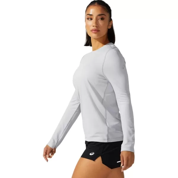 imageASICS Womens ReadySet II Long Sleeve TOP ApparelMid Grey