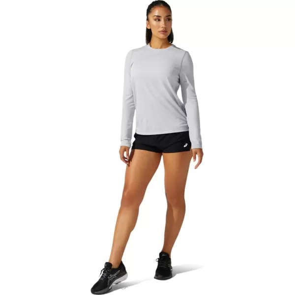 imageASICS Womens ReadySet II Long Sleeve TOP ApparelMid Grey
