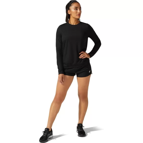 imageASICS Womens ReadySet II Long Sleeve TOP ApparelPerformance Black