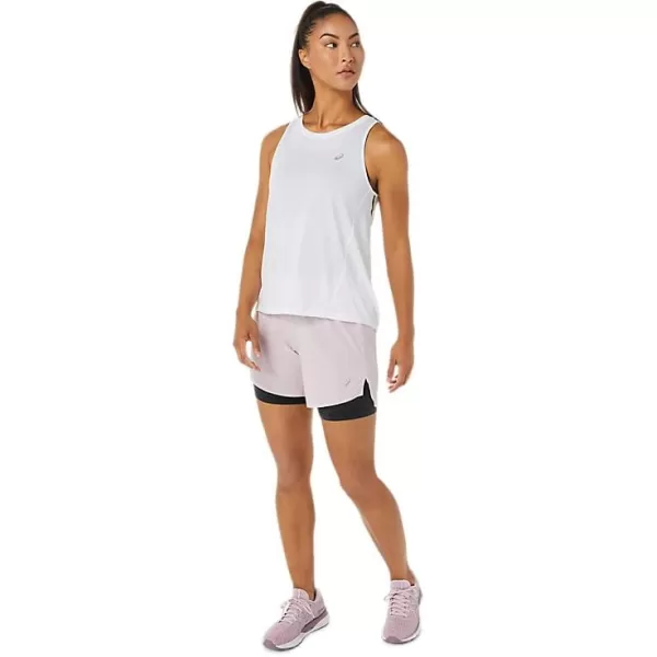 imageASICS Womens Road 2N1 55IN Short Running ApparelBarely RosePerformance Black