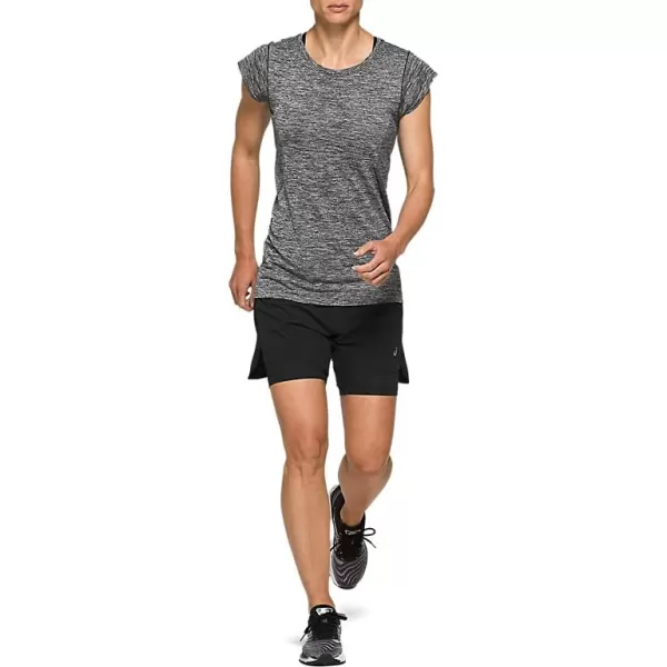 imageASICS Womens Road 2N1 55IN Short Running ApparelPerformance Black