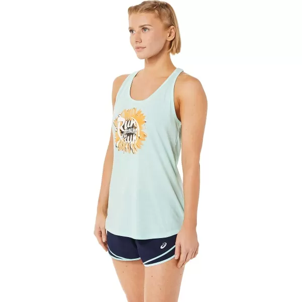 imageASICS Womens Run Around The Sun Racerback ApparelFresh Ice Heather