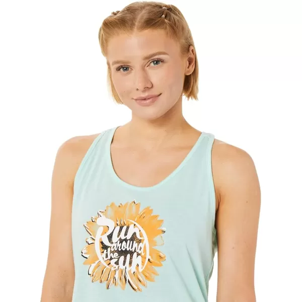 imageASICS Womens Run Around The Sun Racerback ApparelFresh Ice Heather